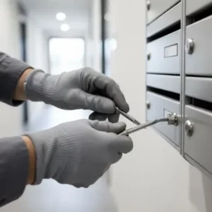 Briefkastenöffnung durch Schlüsseldienst Frankfurt mit Spezialwerkzeug